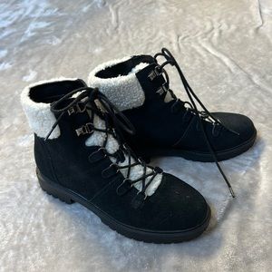 Marc fisher hopee suede Sherpa booties
